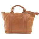 楽天スーパーセール!【中古】美品 ゲンテン genten ミネルヴァボックス レザー 2way ショルダー ボストン ハンド バッグ 茶 大型 メンズ レディー...
