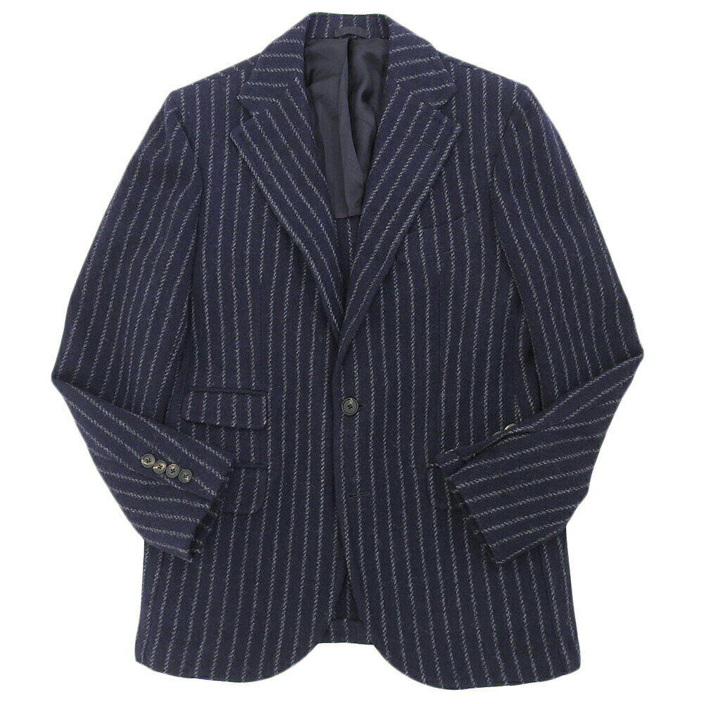 乐天商城 - 【中古】超美品 サルバトーレピッコロ Salvatore Piccolo Rever a specchio ウール100％ テーラード ジャケット 48 M 段返り三つ釦 ビームス 紳士