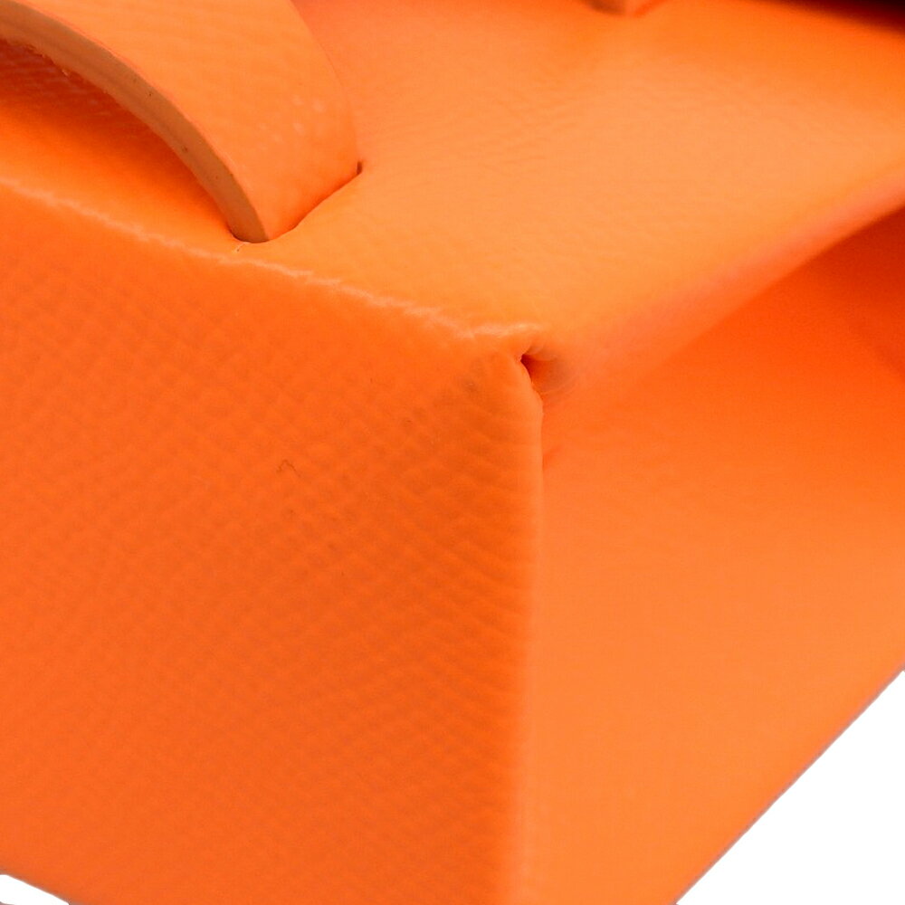 【中古】 タグ付美品 マルジェラ Maison Margiela 2022年 S56WF0159 SNATCHED スナッチト レザー ショルダー クラッチ クロスボディバッグ オレンジ 定価283800円