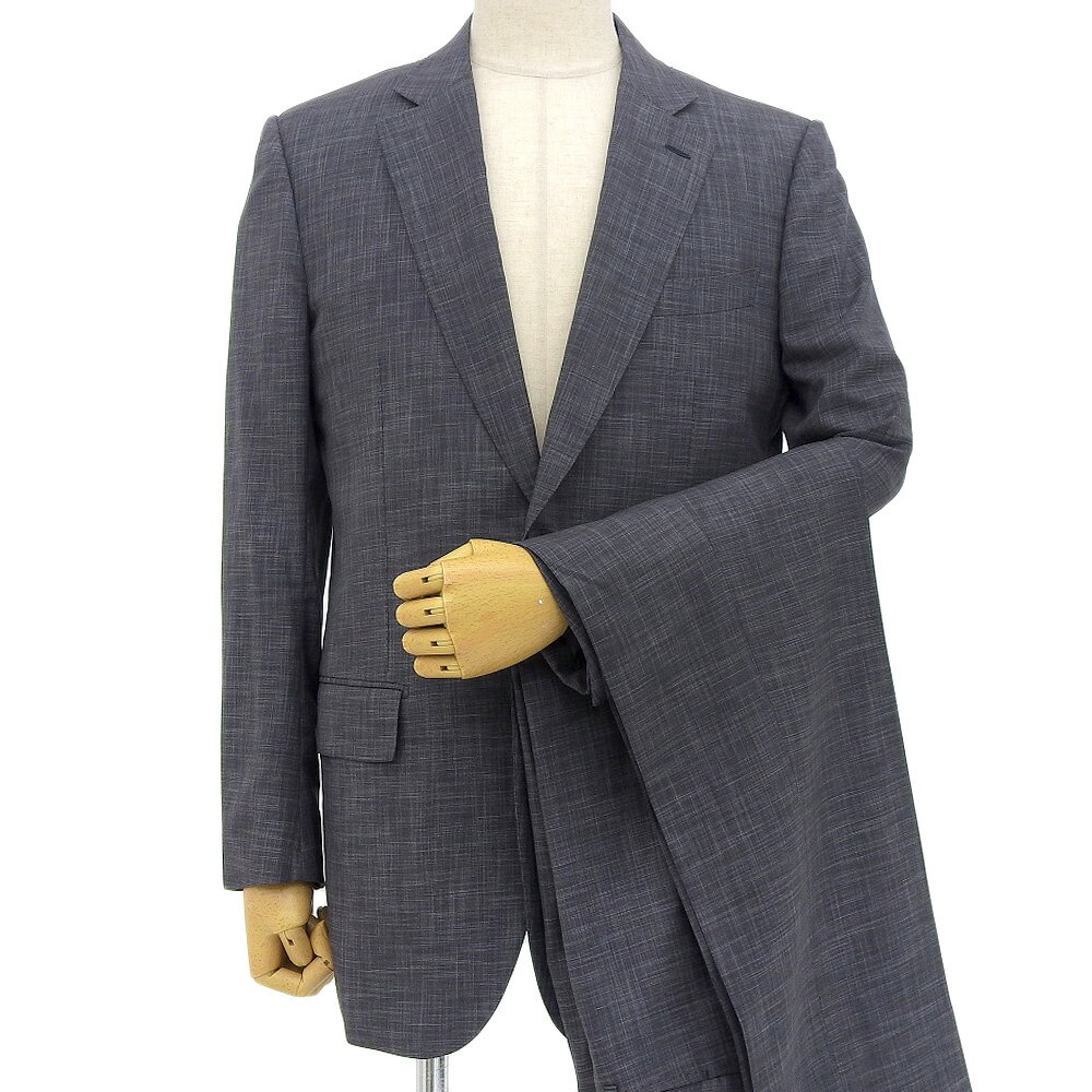 新着【中古】 超美品 エルメネジルドゼニア Ermenegildo Zegna 現行タグ COUTURE クチュールライン シルク混 2つボタン スーツ 50-52 ほぼ未使用 メンズ