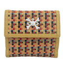 新着【中古】 タグ付未使用 ヴィヴィアンウエストウッド Vivienne Westwood 31180625 オーブ モザイク レザー ウォレット 三つ折り財布...