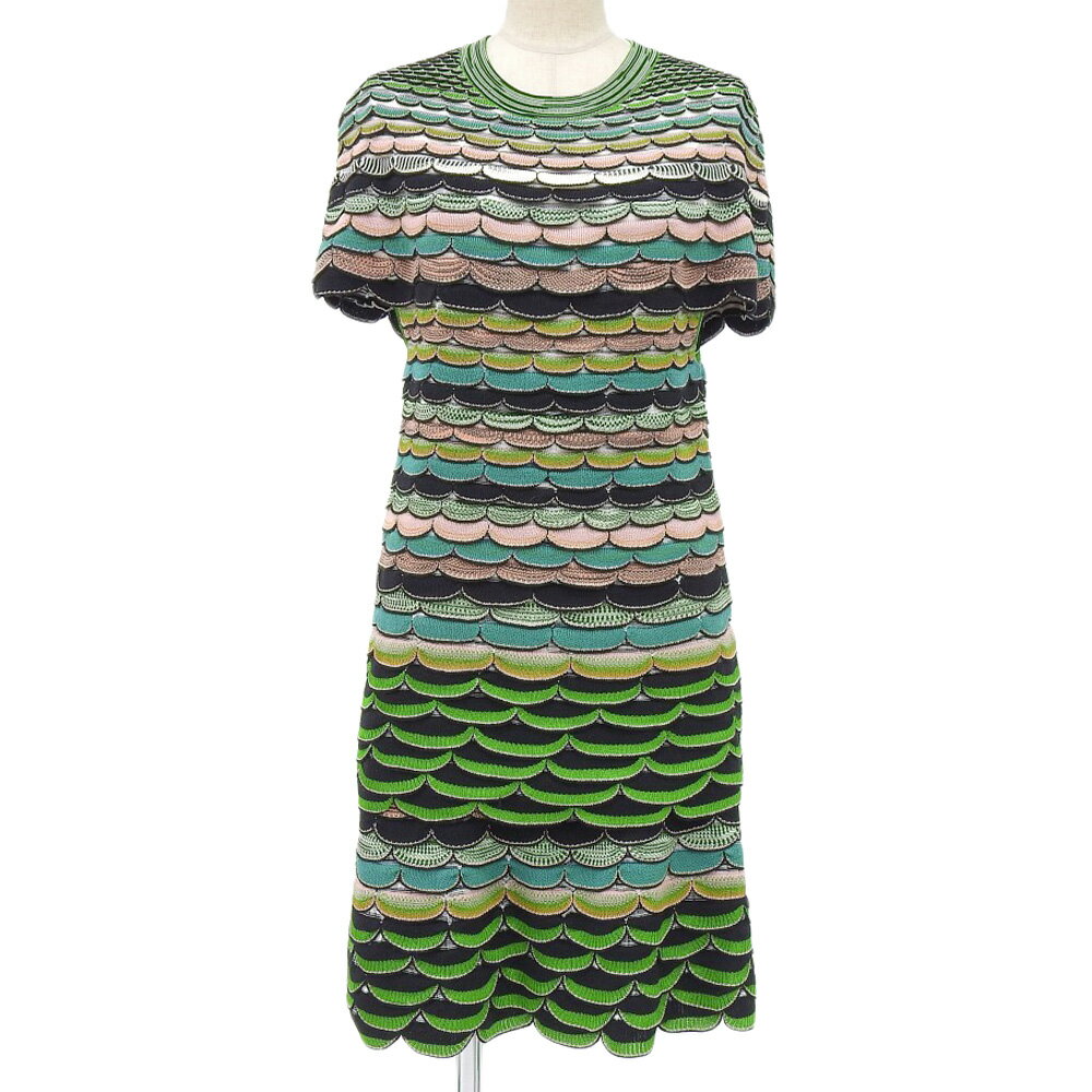 樂天商城 - 【中古】 超美品 ミッソーニ Missoni 現行タグ レイヤード ニット セットアップ 44 40 レディース