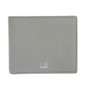 新着【中古】 超美品 ダンヒル Dunhill 現行タグ カドガン 8cc レザー ビルフォールド 二つ折り財布 札入 ライトグレー 紳士 ビジネス ほぼ未使用 定価62700円(4)