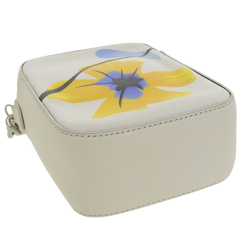 【中古】 超美品 J＆Mデヴィッドソン J&M Davidson 2020年商品 PEBBLE MINI floral motif レザー チェーン ショルダーバッグ 花 華 プリント ほぼ未使用