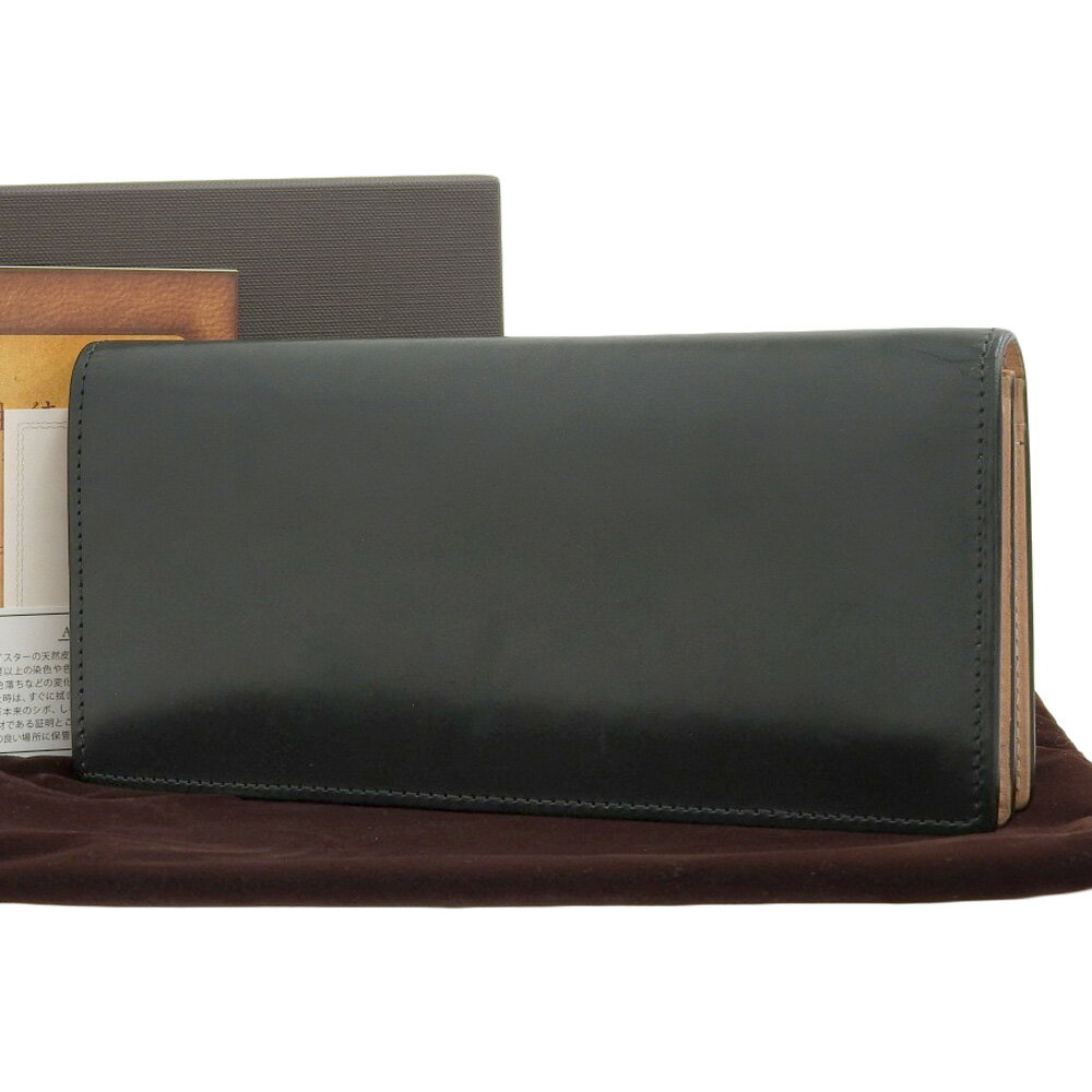 【中古】 箱付美品 ココマイスター COCOMEISTER 現行品 コードバンクルー スチュワート レザー ウォレット 二つ折り長財布 小銭 メンズ ビジネス 定価100000円