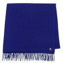 新着【中古】 超美品 ロロピアーナ Loro Piana 2016年商品 メタルオーブ カシミヤ100% フリンジ マフラー 177×45cm ブルー メンズ ...