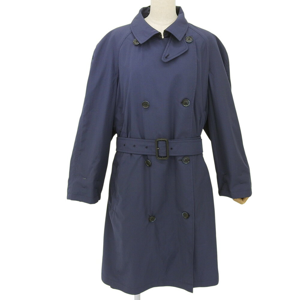 新着【中古】 タグ付未使用 カルーゾ CARUSO 現行タグ カシミアシルク × 撥水ナイロン ダブルフェイス リバーシブル トレンチコート 52 定価48万円