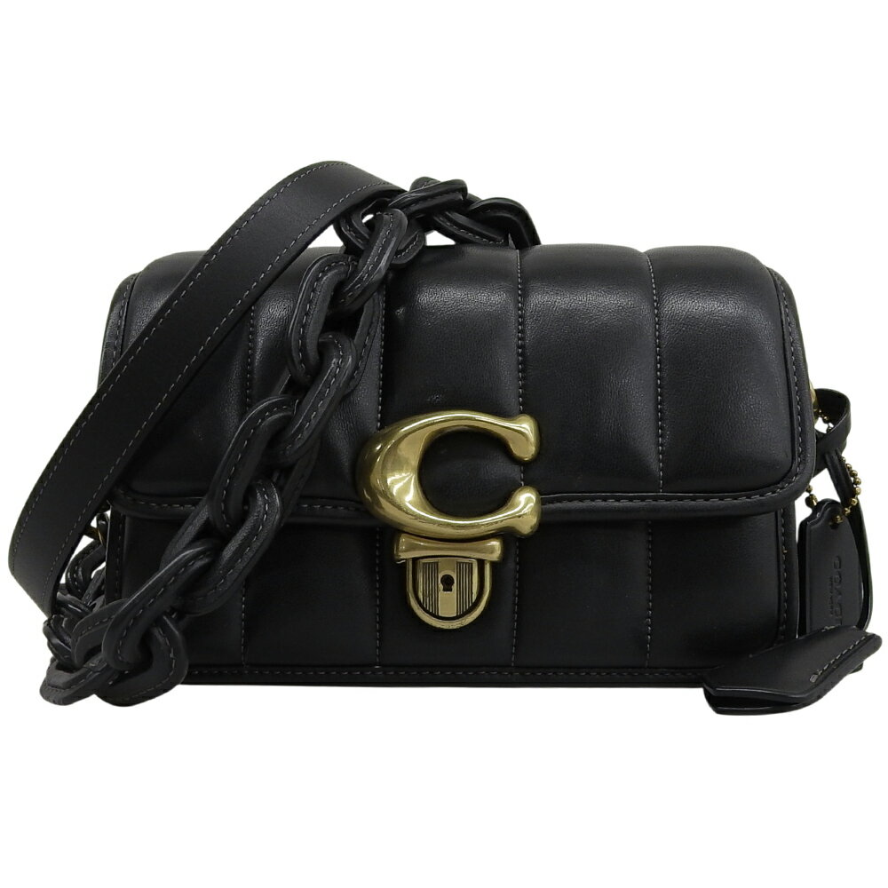 乐天商城 - 【中古】 超美品 コーチ COACH コーチストゥディオ キルティング 2way ショルダーバッグ 黒