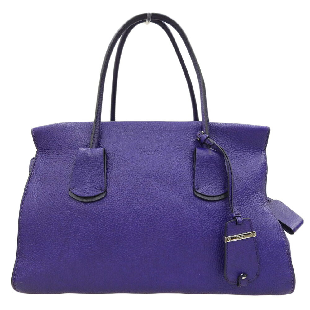 乐天商城 - 新着【中古】 美品 トッズ TOD’S 現行ロゴ NOTE バウレット レザー トートバッグ パープル