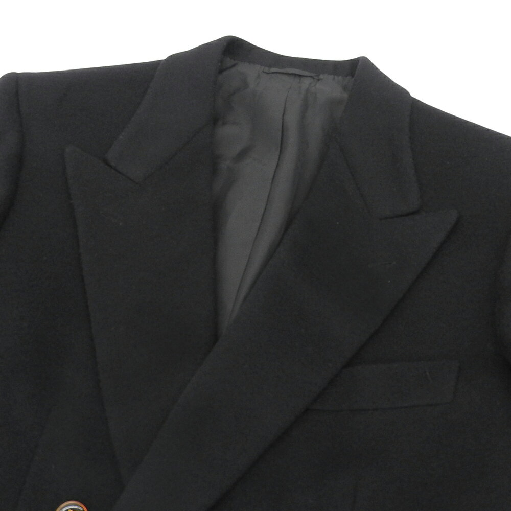 新着【中古】 超美品 ブリオーニ Brioni カシミア100% エナメルボタン ロゴ刺繍裏地 ダブルブレスト ジャケット 46 メンズ