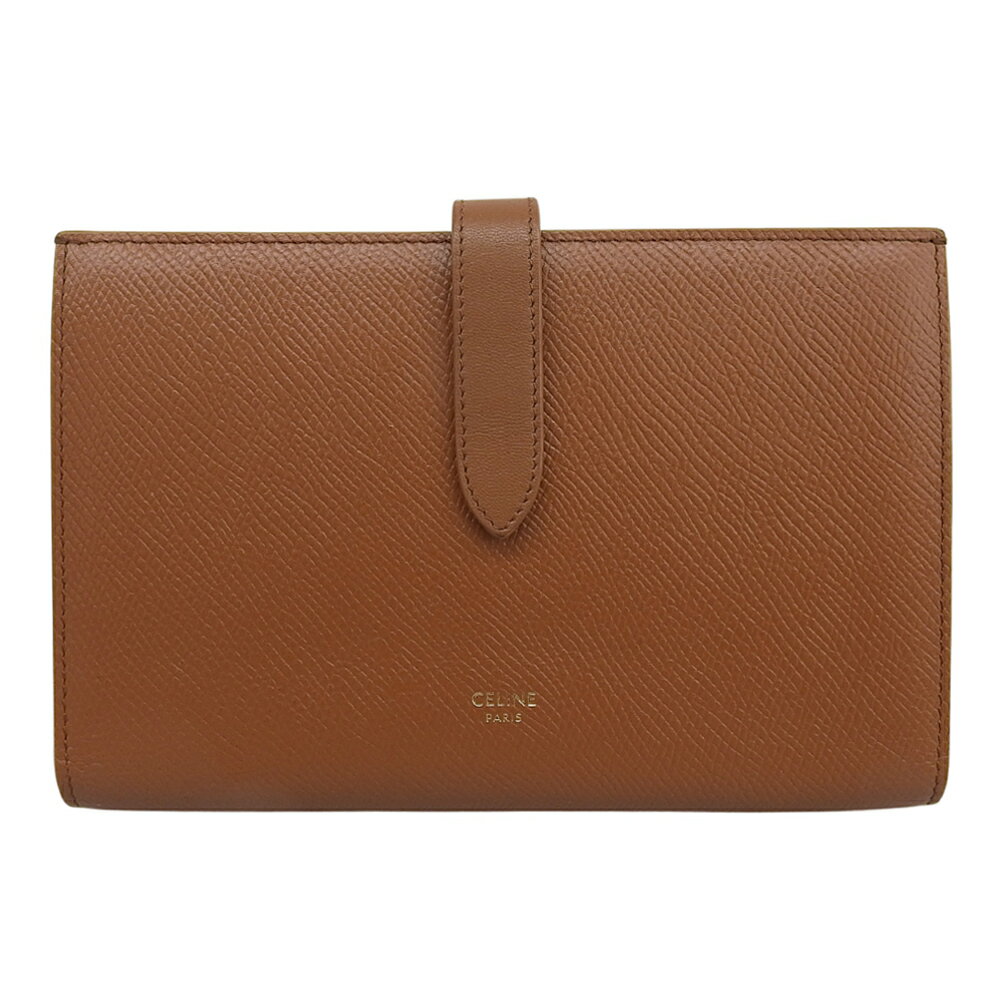 乐天商城 - 【中古】 超美品 セリーヌ CELINE 現行 10B633BFP04LU ラージストラップウォレット 長財布 キャメル 箱付 定価105600円