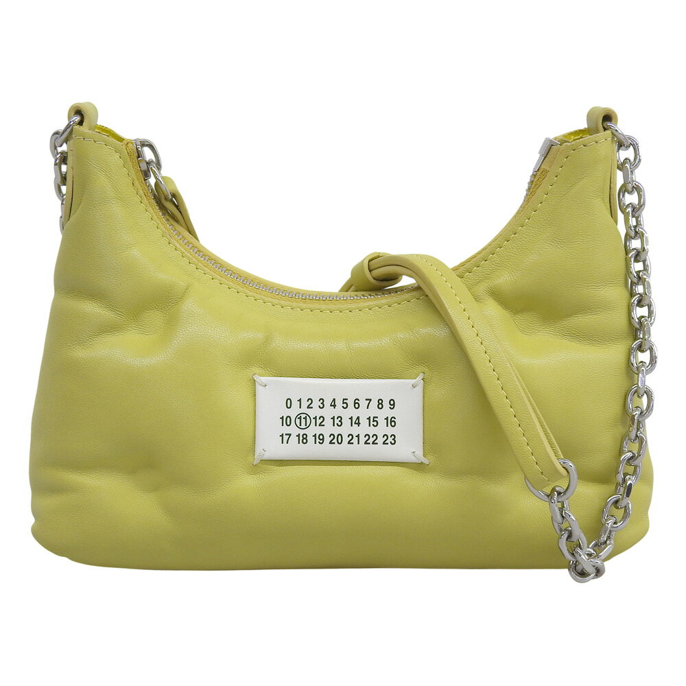 乐天商城 - 新着【中古】 超美品 メゾンマルジェラ Maison Margiela 2023 SBW0021 グラムスラム ホーボーマイクロ チェーンショルダーバッグ イエロー 定価211200円