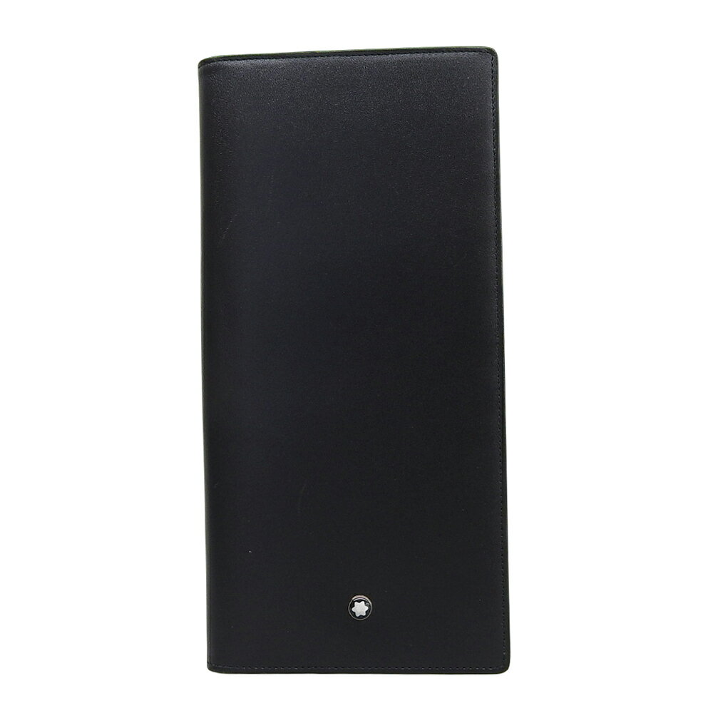 樂天商城 - 新着【中古】 超美品 モンブラン MONTBLANC マイスターシュテュック レザー ロング ウォレット 長財布 小銭入れ付き 黒 メンズ 未使用