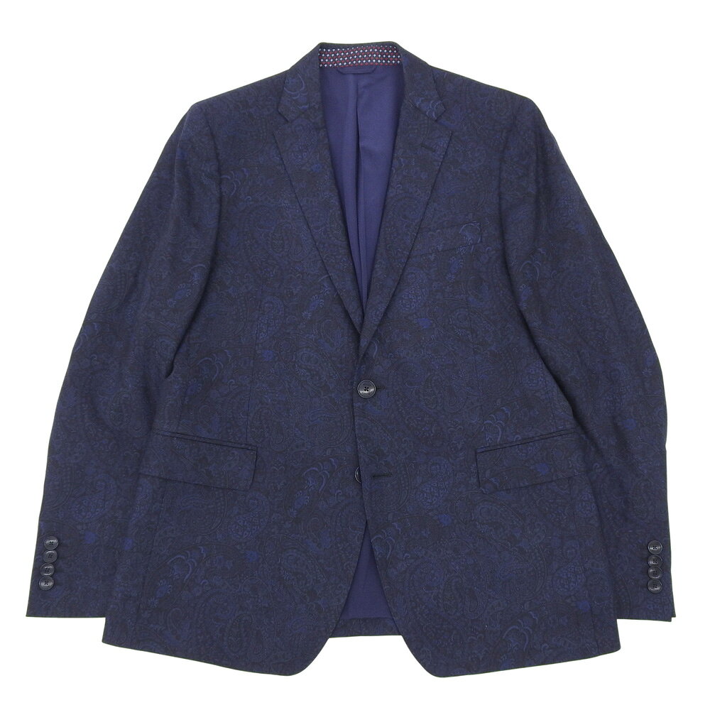 乐天商城 - 新着【中古】 超美品 エトロ ETRO 2020年商品 総柄 シャドーペイズリープリント 2つボタン ジャケット 54 メンズ