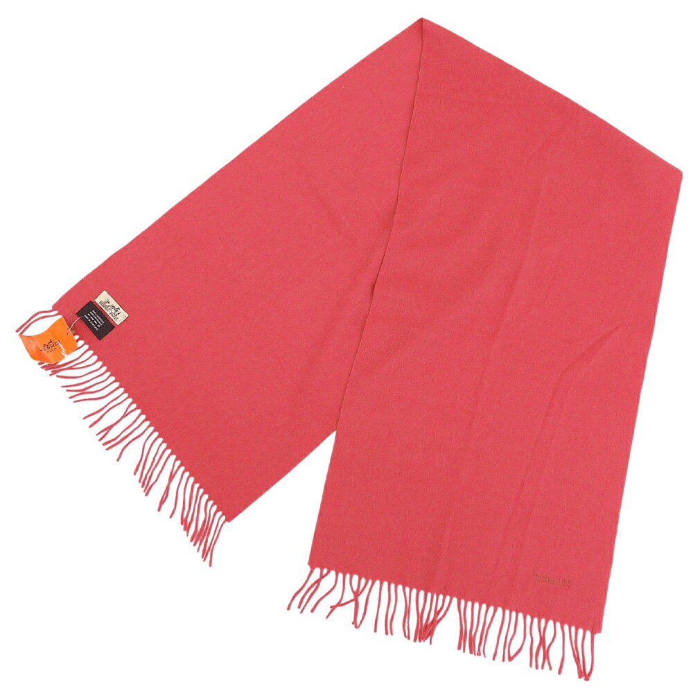 With Tradingの新着【中古】 タグ付き未使用 エルメス HERMES スコットランド製 カシミア 100% マフラー 40cm×150cm ピンク｜アングル3