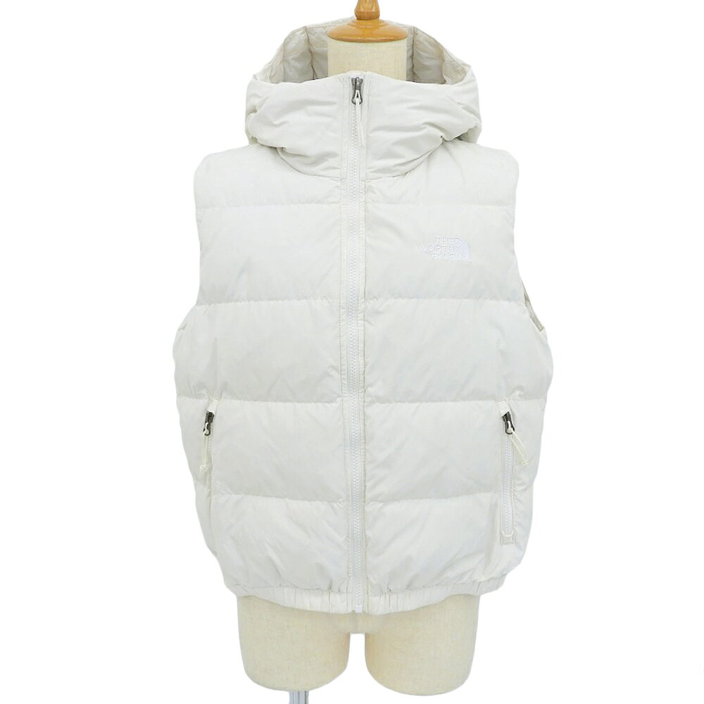乐天商城 - 新着【中古】 美品 ノースフェイス THE NORTH FACE NF0A833C ハイドレナライト ソリッド フーデッド ダウンベスト ホワイト サイズL レディース