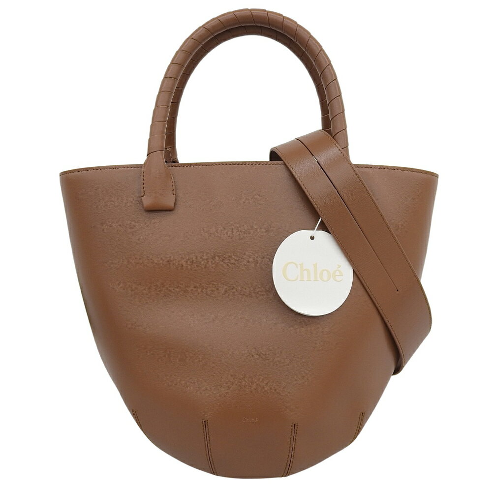 樂天商城 - 新着【中古】 タグ付未使用 クロエ Chloe 2024年 CHC23WS700J3825M サビア レザー 2way ショルダーバッグ ブラウン 袋付き レディース