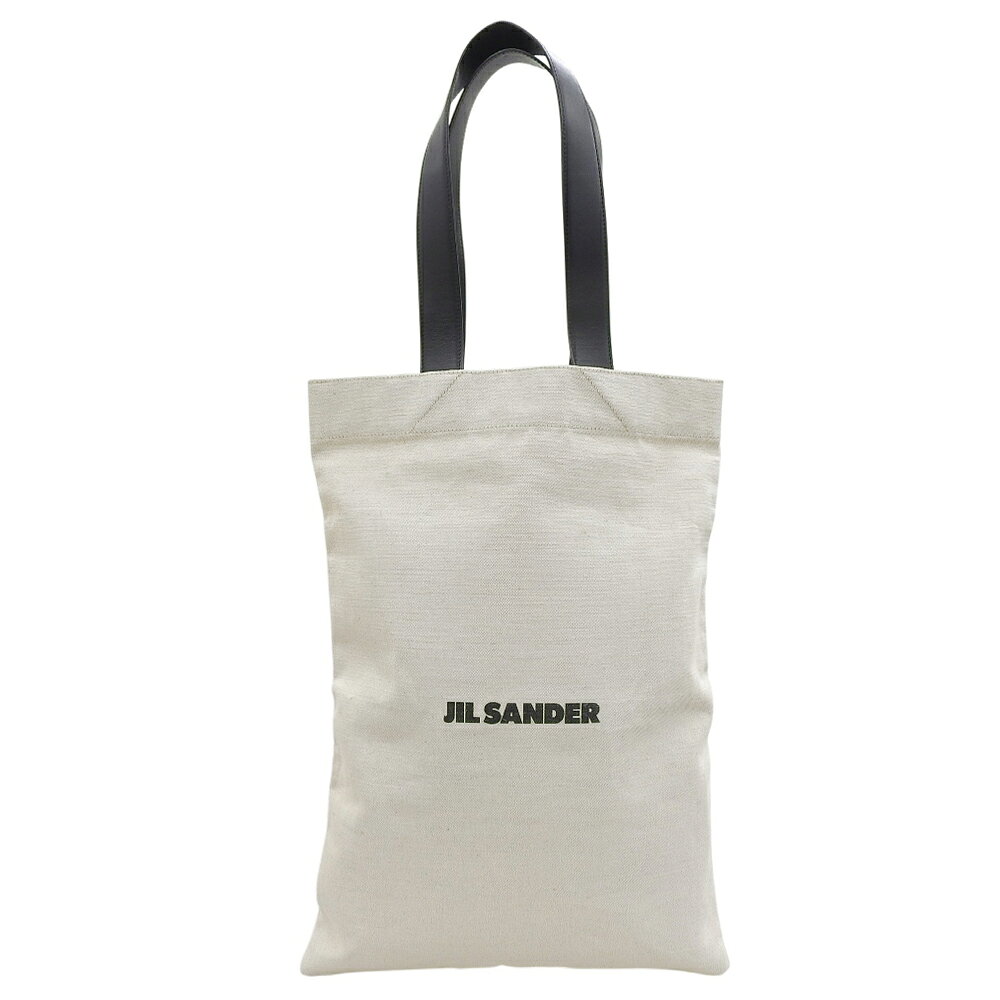 樂天商城 - 新着【中古】 超美品 ジルサンダー JIL SANDER J25WC0004P4917 Flat Shopper Grande キャンバス トートバッグ レザーハンドル 袋付き 未使用 メンズ
