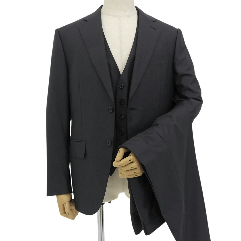 樂天商城 - 新着【中古】 超美品 ゼニア Zegna 2022年 希少 ス・ミズーラ ヴェルスアウレウム 最高級ウール 3ピース スーツ サイズ50 ブラック メンズ 定価2600000円