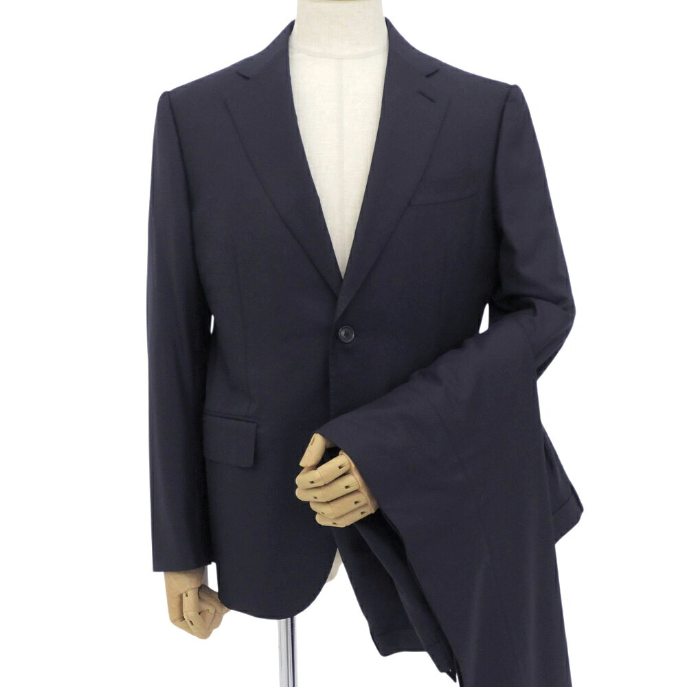 乐天商城 - 新着【中古】 未使用品 ゼニア Zegna 2021年 希少 ス・ミズーラ ヴェルスアウレウム 最高級ウール スーツ サイズ50 ネイビー ハンガー付き 定価2500000円