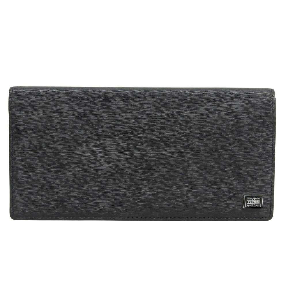 乐天商城 - 新着【中古】 美品 ポーター 吉田カバン 052-02201 カレント ロング ウォレット 牛ステア 長財布 ブラック 箱付き 定価35200円 メンズ