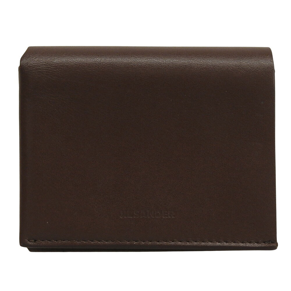 乐天商城 - 新着【中古】 超美品 ジルサンダー JIL SANDER ORIGAMI WALLET 三つ折り ウォレット コンパクト 財布 エンボスロゴ ブラウン 定価88000円 ほぼ未使用