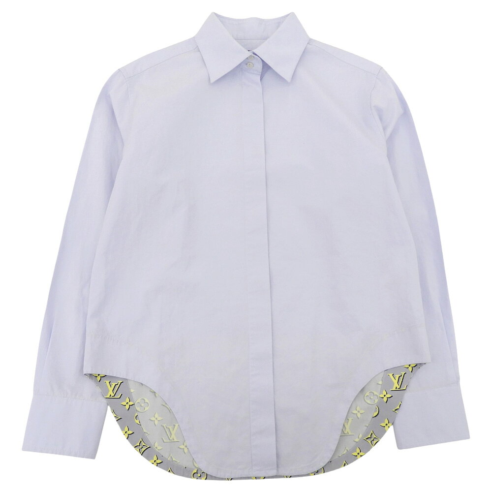 乐天商城 - 新着【中古】 超美品 ルイヴィトン LOUIS VUITTON 2019年 CA36929 ウィメンズコレクション モノグラム パターン レイヤード デザイン シャツ サイズ36 ブルー