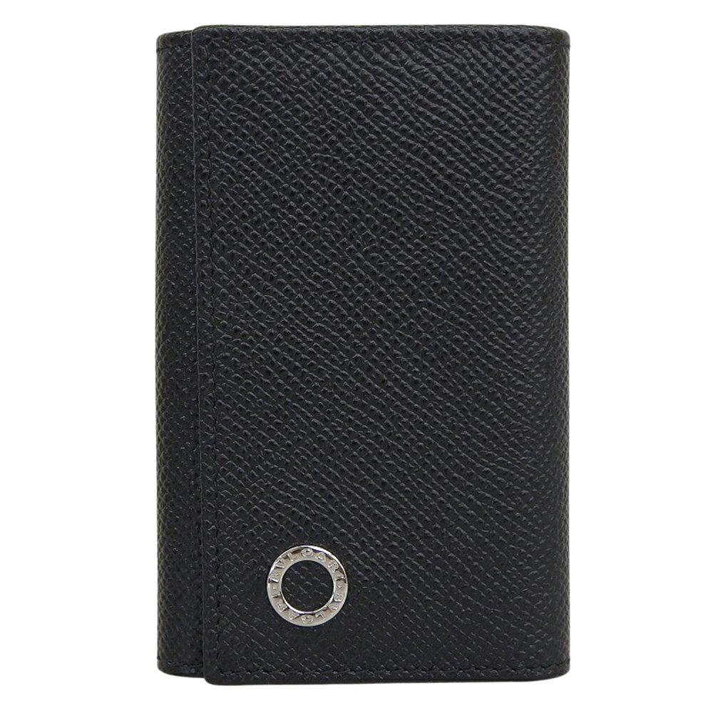 BVLGARI - 楽天スーパーセール！【中古】超美品 グレイン カーフ レザー キーケース 6連 ブラック ほぼ未使用 メンズ