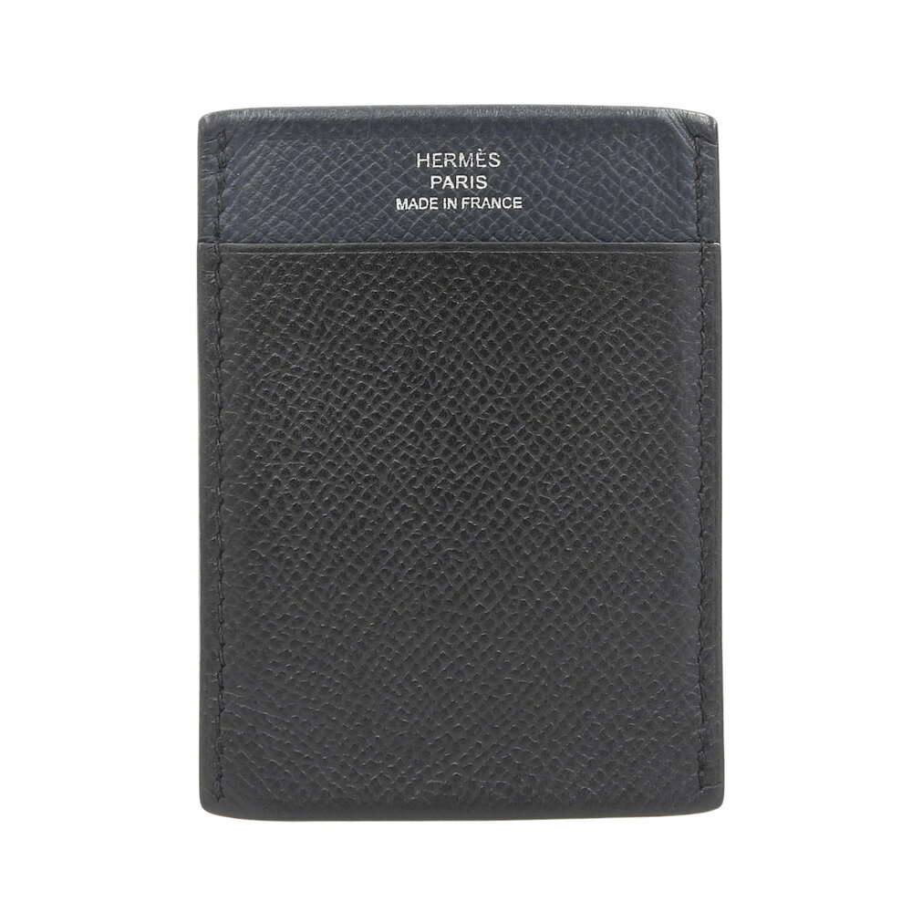 HERMES - 新着【中古】 超美品 エルメス HERMES MC2 ガマ エプソン バイカラー レザー カード ケース ブラック×ネイビー 箱付き