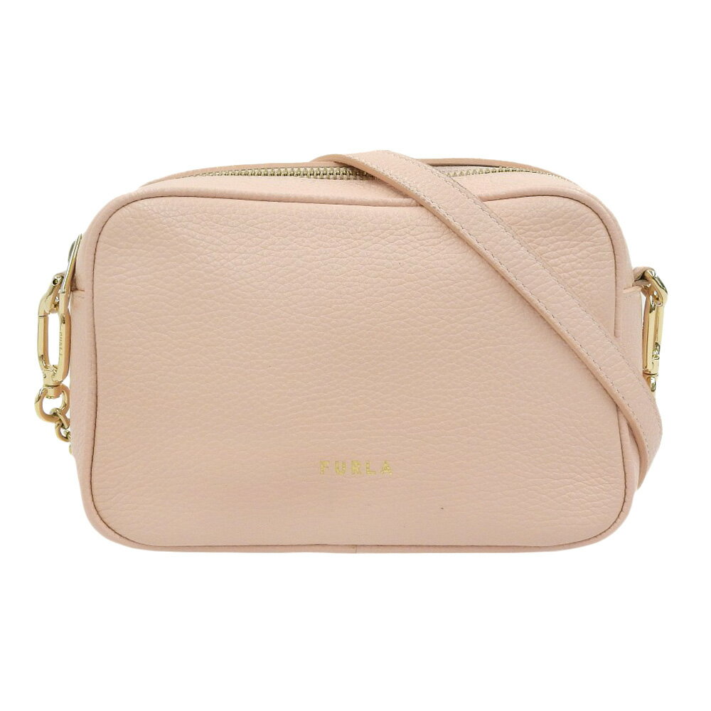 楽天スーパーセール！【中古】超美品 フルラ FURLA 2022年商品 MINI CAMERA CASE レザー チェーンショルダー カメラバッグ WB00243 定価25800円