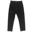 【中古】 超美品 プラダ PRADA 2023年 23AW Velvet Denim Jeans ベルベット デニム 5ポケット ジーンズ パンツ 24 黒 三...