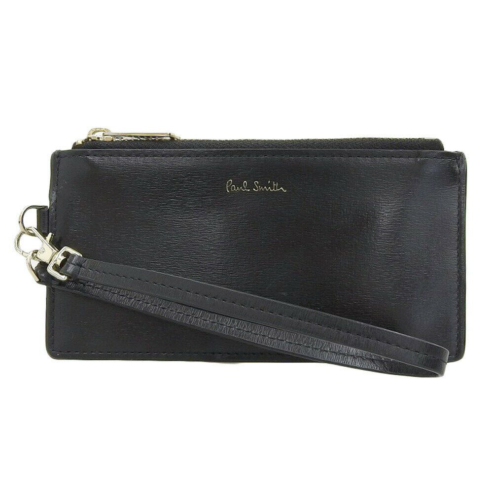 【中古】超美品 箱付 ポールスミス Paul smith 2022年商品 BPW480S レザー コンパクト カード コイン ケース 財布 定期 メンズ ビジネス 数回使用程