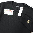 ★プーマ PUMA ゴルフ GOLF メンズ ワッフル スウェットシャツ トレーナー ゴルフウェア ツアー 黒 Mサイズ [2FPU116-BLK-M] 三 壱★QWER★ その1