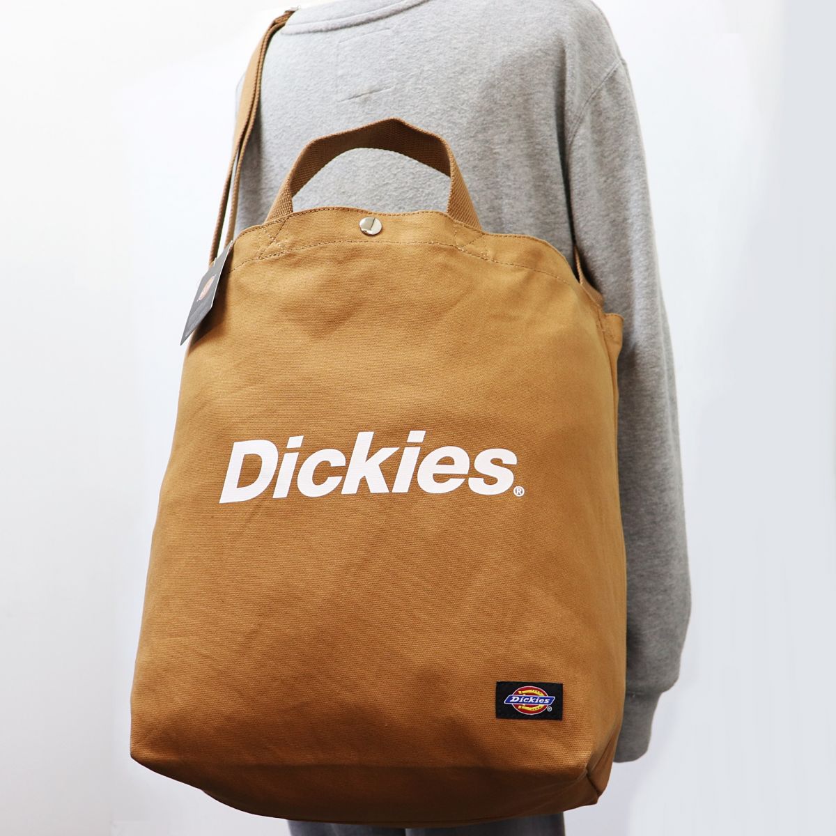 ★ディッキーズ DICKIES 新品 カジュアル ユニセックス ショルダー バッグ トートバッグ BAG かばん ブラウン 茶[617-0502A] 一 六★QWER★