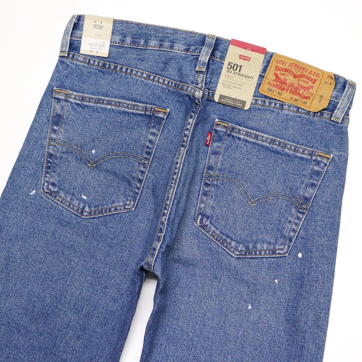 ★リーバイス Levis 501 新品 メンズ ペンキ加工 ボタンフライ ストレート ジーンズ デニム パンツ 30インチ[79830-0253-30]四 壱★QWER★