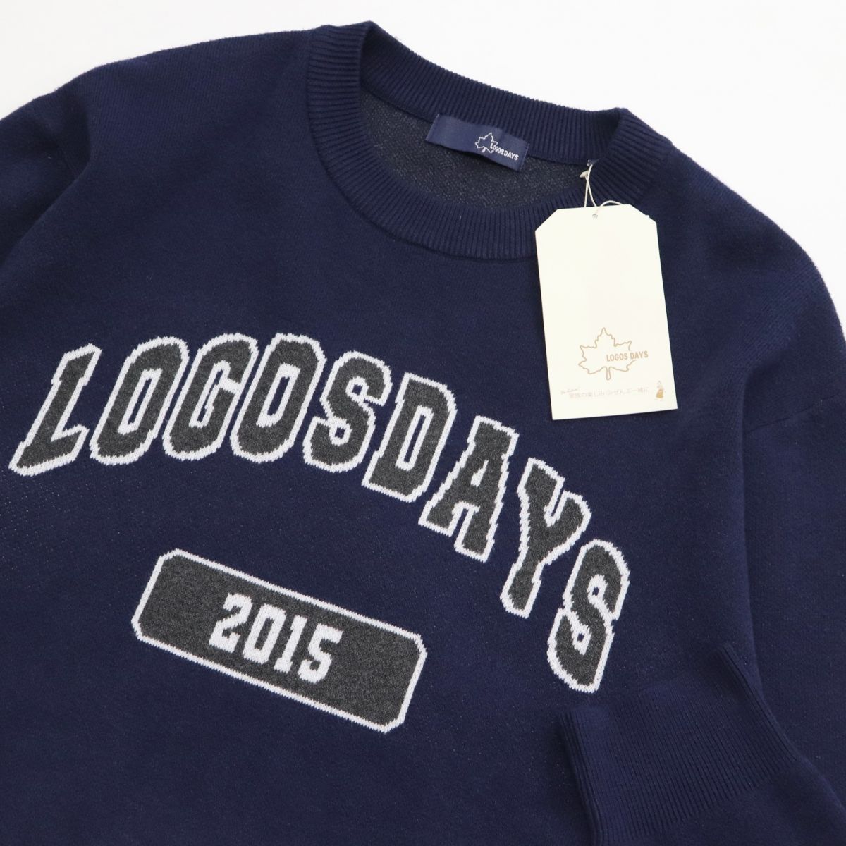 ★ロゴス LOGOS DAYS アウトドア 新作 暖かい メンズ 紳士 セーター ニット スウェットシャツ 紺 [SMTALD063-NAV-L] 一 三 弐★QWER★のサムネイル