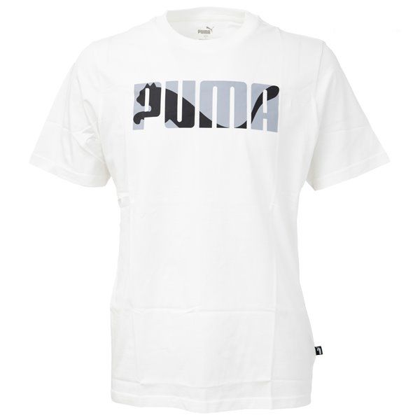 ●送料390円可能商品 プーマ PUMA 新品 メンズ ロゴ入り グラフィック コットン 半袖 Tシャツ 白 XXLサイズ [678472-02-XXL] 三 零★QWER★