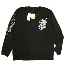 ★エドハーディー Edhardy 新品 メンズ 快適な着心地 ドクロ スカル 長袖 Tシャツ ロンT ロング 黒 M [ED2001ABLK1N-M]一 三 壱★QWER