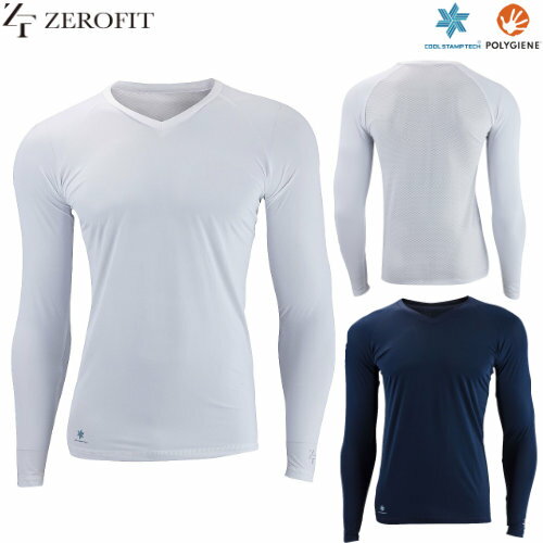 Eon Sports （Zero Fit） - アイスメッシュ ICE MESH Vネック長袖 ゴルフ 夏用アンダーウェア 男女兼用 ZEROFIT イオンスポーツ