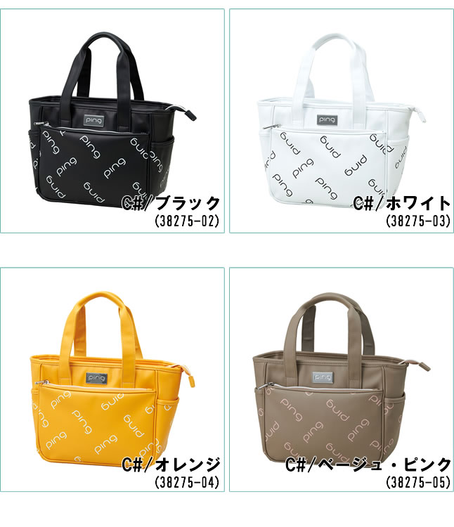 GOLFPLUSの日本正規品！ピン PING LADIES レディース モノグラムラウンドトートバッグ Monogram RoundToto Bag GB-L2508｜アングル3