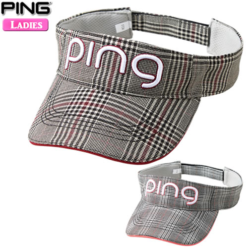 s PING St fB[XvChoCU[ Ladies Plaid Visor S2F HW-L2202/36451