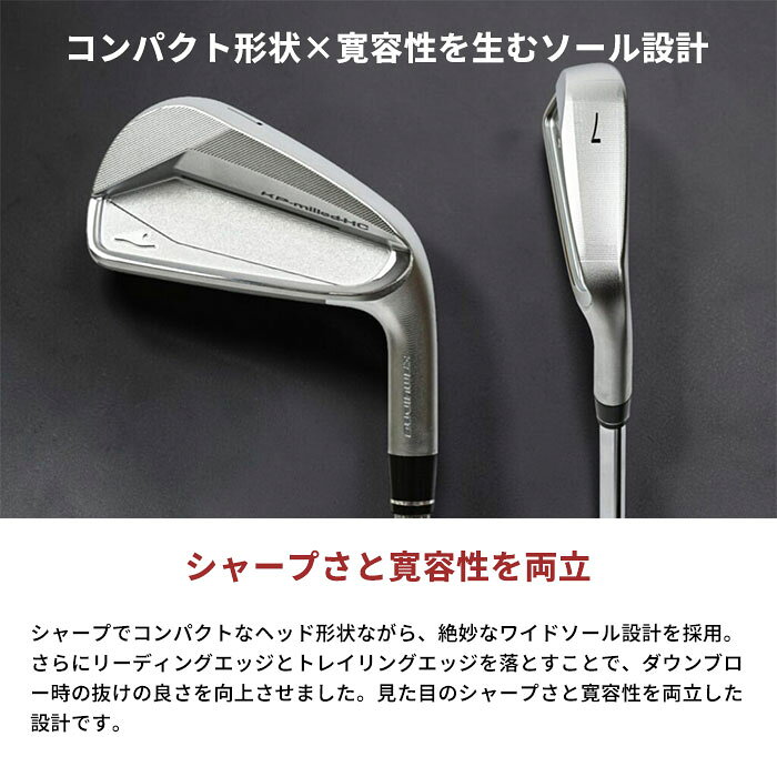 ゴルフショップ ウィザードの(カスタムアイアン) カムイ KAMUI KP-milled HC IRON AMT WHITE 7I~PW4本セット｜アングル3
