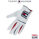 (ネコポス送料無料)トミーヒルフィガー TOMMY HILFIGAR THMG801 GLOVE ゴルフグローブ ホワイト