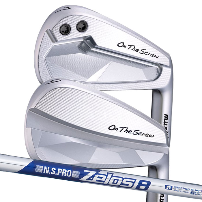 素材 軟鉄鍛造S20C+精密CNCミーリング加工+SUSウェイト(キャビティのみ)muziik On The Screw Combo IronAMT SILVER7I~AW(5本セット) ミドルアイアンは易しく狙うキャビティバッグ ショートアイアンはピンをデッドに狙うマッスルバック 精密CNCミーリング加工の軟鉄鍛造アイアン 5番から8番まではバックフェース部をセミキャビティーデザインに。 更には 低重心化を図るポケットキャビティー構造andトゥ側にSUS可変ウェイトを配置しボールのつかまり具合が調整可能 そしてソール面が2つに分かれているダブルバウンスソール設計。 ラフや悪いライからの抜けを良くします クールなデザインだけじゃない”超実践型アイアン”上級者からアベレージゴルファーまで幅広くご使用いただけます。