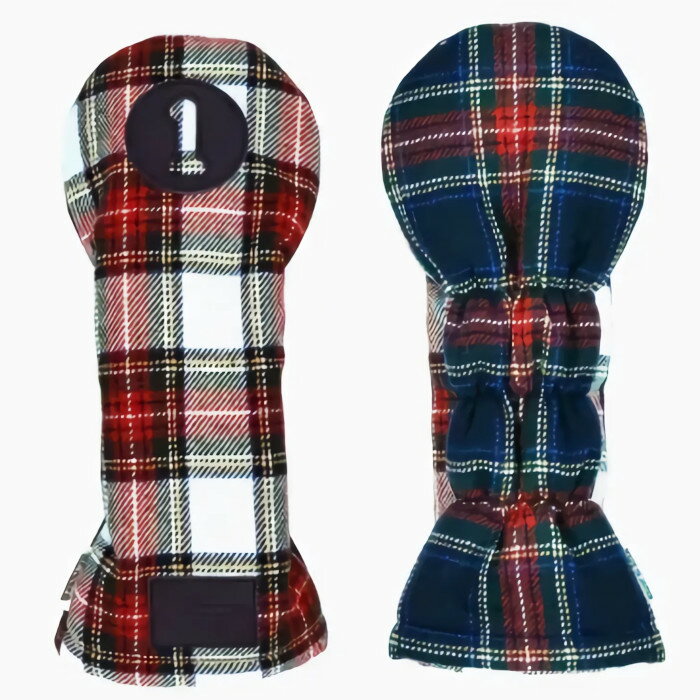エヌ.イー.ヒュッテ N.E.Hutte ドライバー用 ヘッドカバー NEW ホワイトチェック DR用