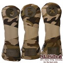 エヌ.イー.ヒュッテ N.E.Hutte 迷彩シリーズ フェアウェイウッド用 ヘッドカバー Camouflage Head Cover