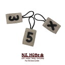 エヌ.イー.ヒュッテ N.E.Hutte フェアウェイウッド用 番号タグ T3(3/5/X)3個セット グレー/ブラック