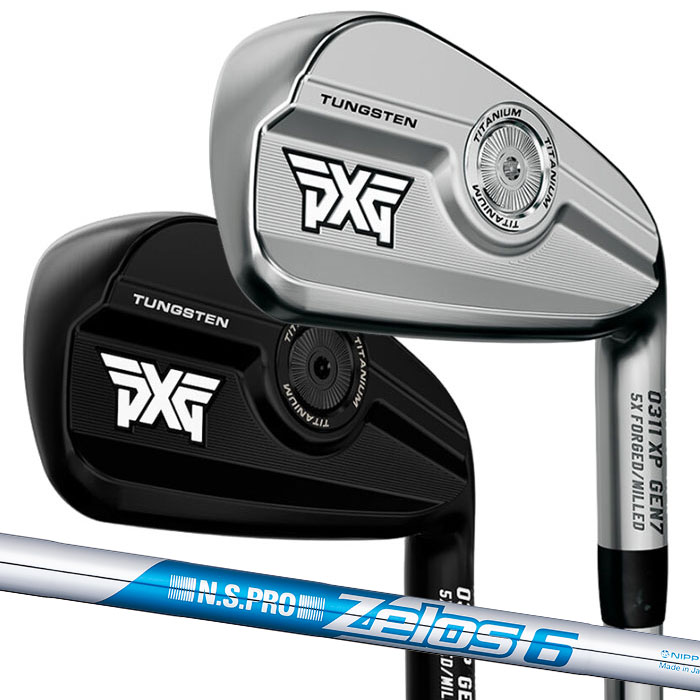 ※ 4I、LWは右用クロームのみとなります。 ※ SWの左用エクストリームダークはございません。(カスタムクラブ) PXG 0311 XP GEN7 アイアン 6I～PW(5本セット)N.S.PRO ZELOS 6 飛距離もやさしさも 初級から中級のプレーヤー向けのPXG 0311 GEN XPアイアンは、ヘッドサイズとオフセットが大きめの設計になっており、驚くほど柔らかい打感、究極の飛距離性能、格別のやさしさが特徴です。 ●やさしさが向上:大きめのヘッドサイズとオフセットにより、ボールを打つ面が広くなり、やさしさが向上。安定したショットを打ちやすくなっています。 ●驚きの飛距離:飛距離を伸ばすことにこだわった設計で、難なく最高のパフォーマンスを引き出します。 ●柔らかい打感:サイズ感からは想像できないような驚くほど柔らかい打感が特徴で、心地よくプレーを楽しめます。 ●使いやすいデザイン:妥協はしたくない、でもプレーをサポートしてくれるアイアンが欲しいといったプレーヤーに最適なデザインです。 飛距離とやさしさを重視し、柔らかい打感と、使いやすいアイアンを求めるゴルファーに最適です。