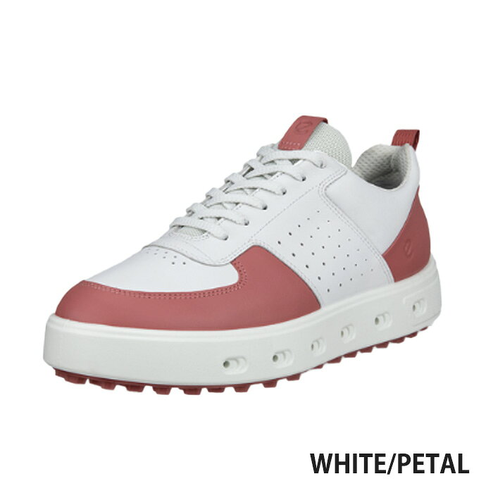 エコー ecco 110703-61037 STREET 720 ゴルフシューズ WHITE/PETAL スパイクレス 天然皮革 with GORE-TEX