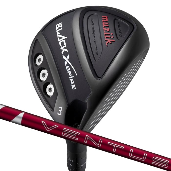 (カスタムフェアウェイウッド) ムジーク muziik BLACK XSPIRE Fairway Wood 24VENTUS RED